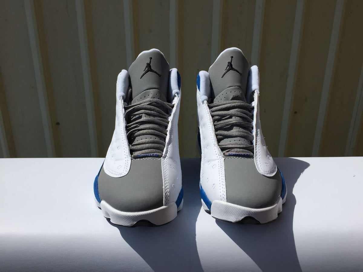 Sneakers, Blue White Gray Colorway, Lace Up Design, Casual Gift for Sneaker Fans