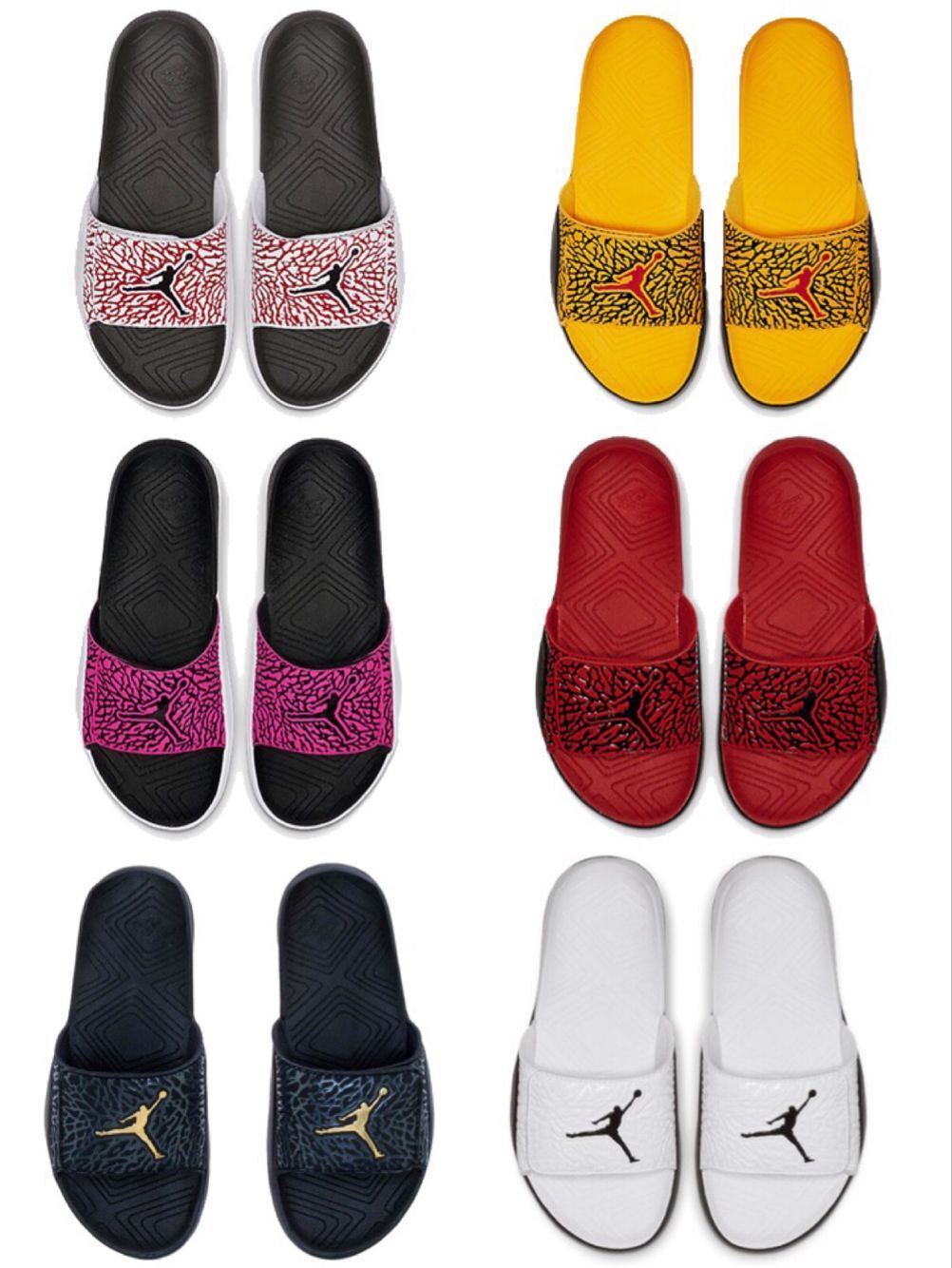 Slides, Multiple Colorways, Cracked Pattern, Casual Gift for Shoe Lovers