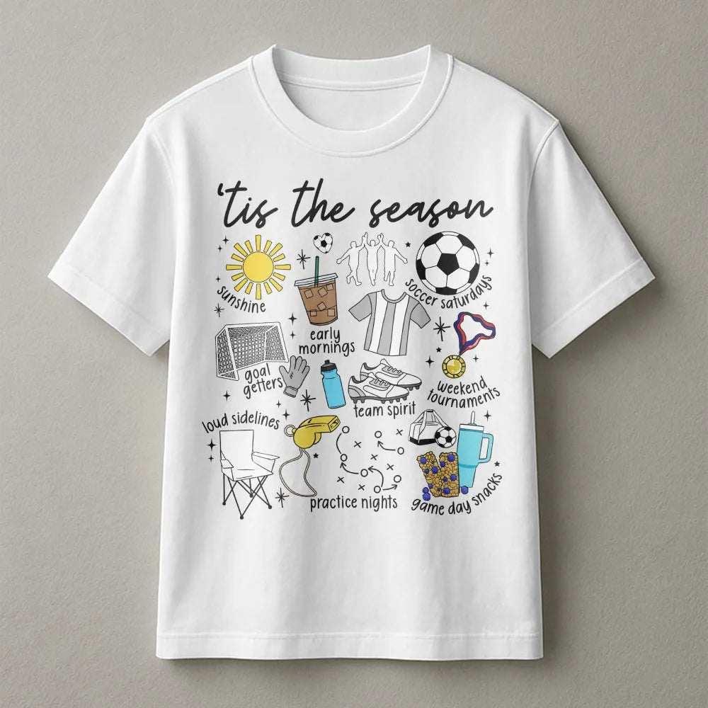 Soccer Mom Sweatshirt | 'Tis The Soccer Season Graphic | Cozy Cotton Blend | Game Day Gift for Sports Mama
