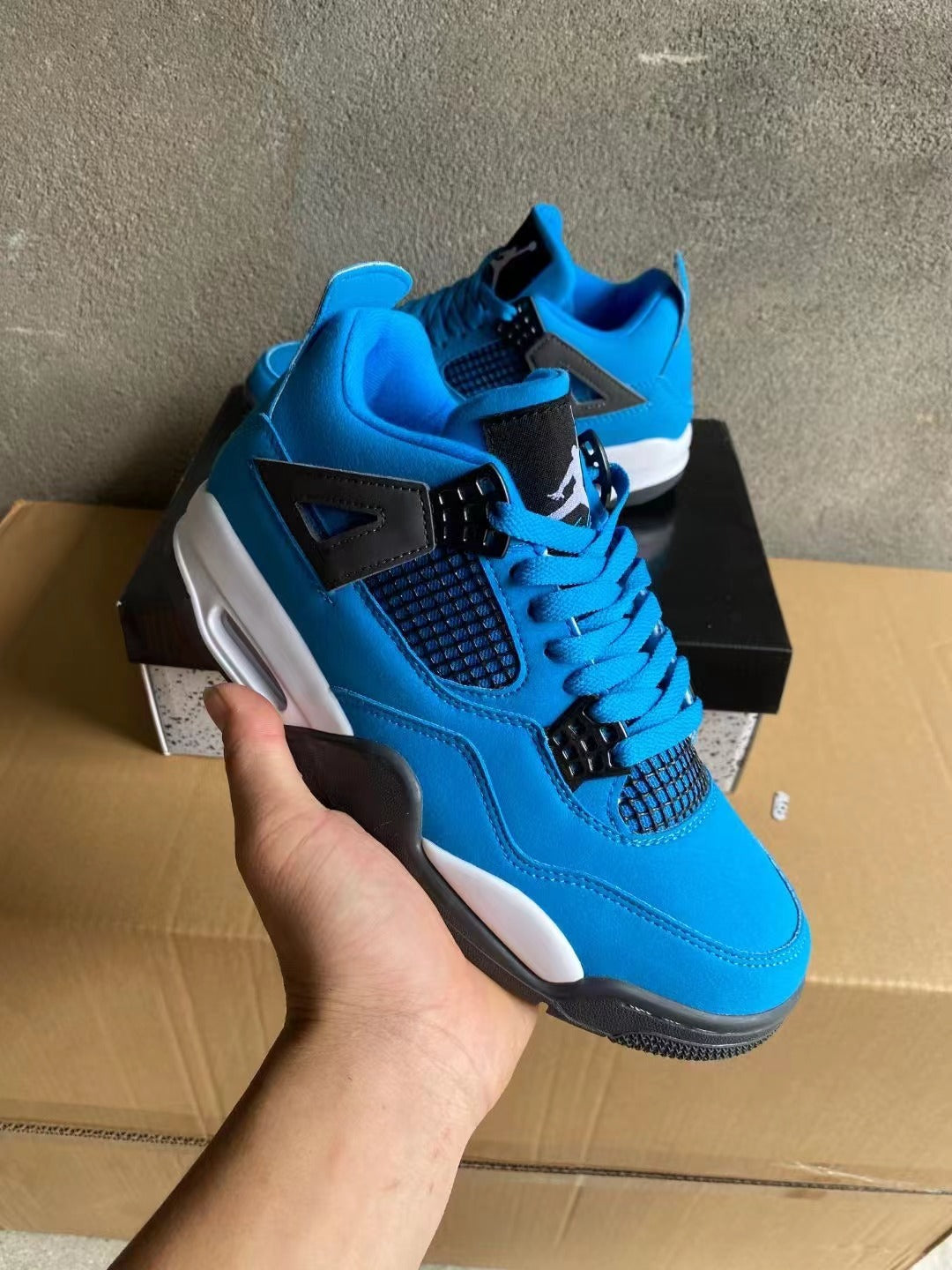 Low Top Sneakers, Blue Black Colorway, Lace Up Design, Casual Gift for Sneaker Fans