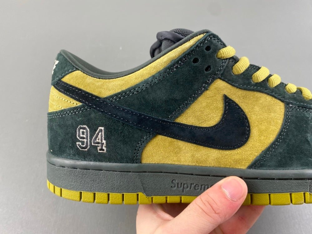 Low Top Sneakers, Army Green Yellow Colorway, Lace Up Design, Casual Gift for Sneaker Fans