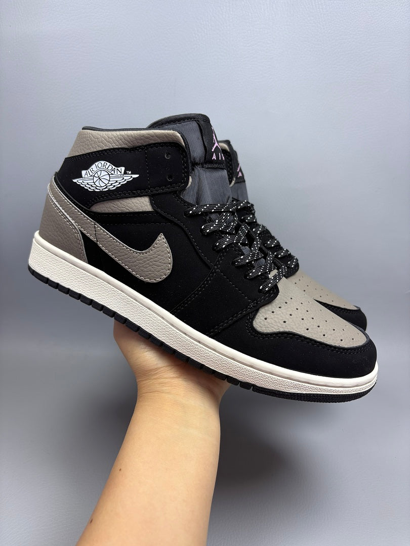 High Top Sneakers, Black Colorway, Lace Up Design, Casual Gift for Sneaker Fans