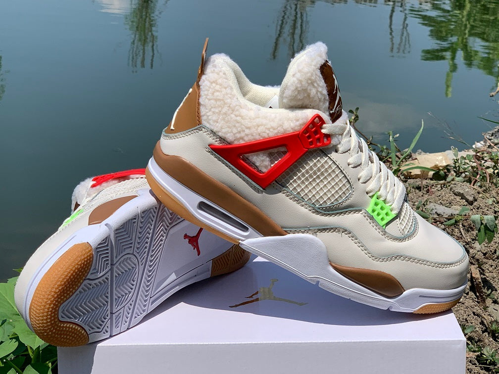 Basketball Shoes, White Tan Colorway, Mismatched Colorway, Lace Up Design, Casual Gift for Shoe Lovers