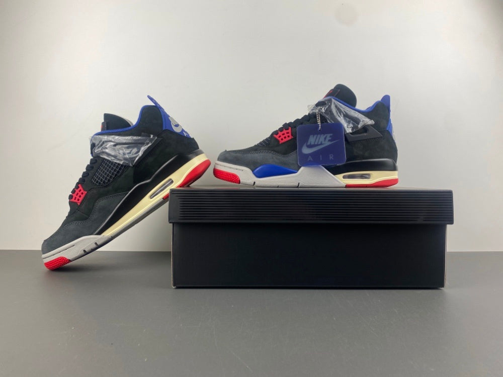 Low Top Sneakers, Blue Black Red Colorway, Lace Up Design, Casual Gift for Sneaker Fans