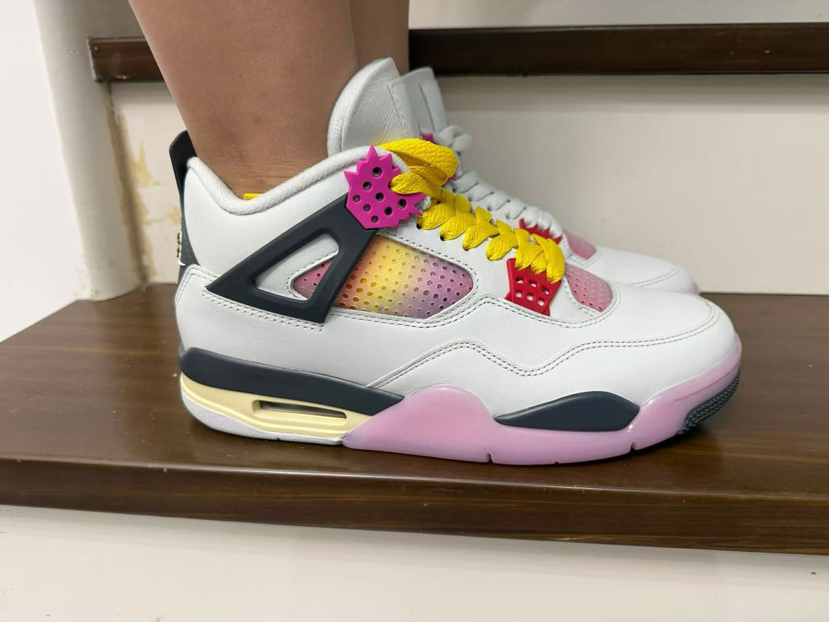 Mid Top Sneakers, White Pink Colorway, Lace Up Design, Casual Gift for Sneaker Fans
