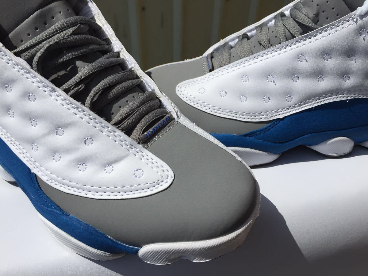Sneakers, Blue White Gray Colorway, Lace Up Design, Casual Gift for Sneaker Fans