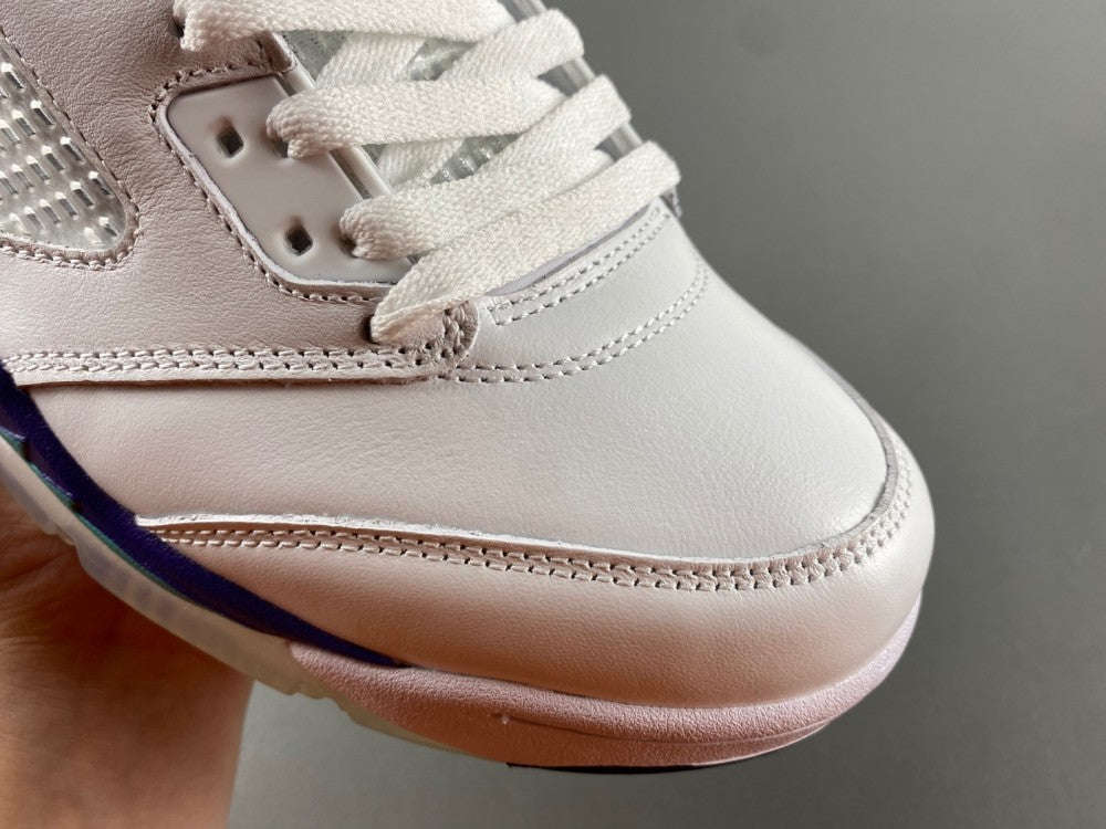 Retro Low Top Sneakers, Blue White Purple Colorway, Leather Footwear, Lace Up Design, Casual Gift for Sneaker Fans