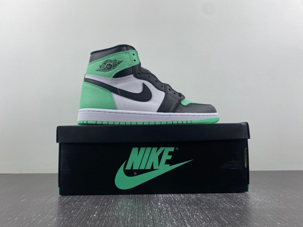 High Top Sneakers, Green Colorway, Glow in the Dark Detail, Lace Up Design, Casual Gift for Sneaker Fans