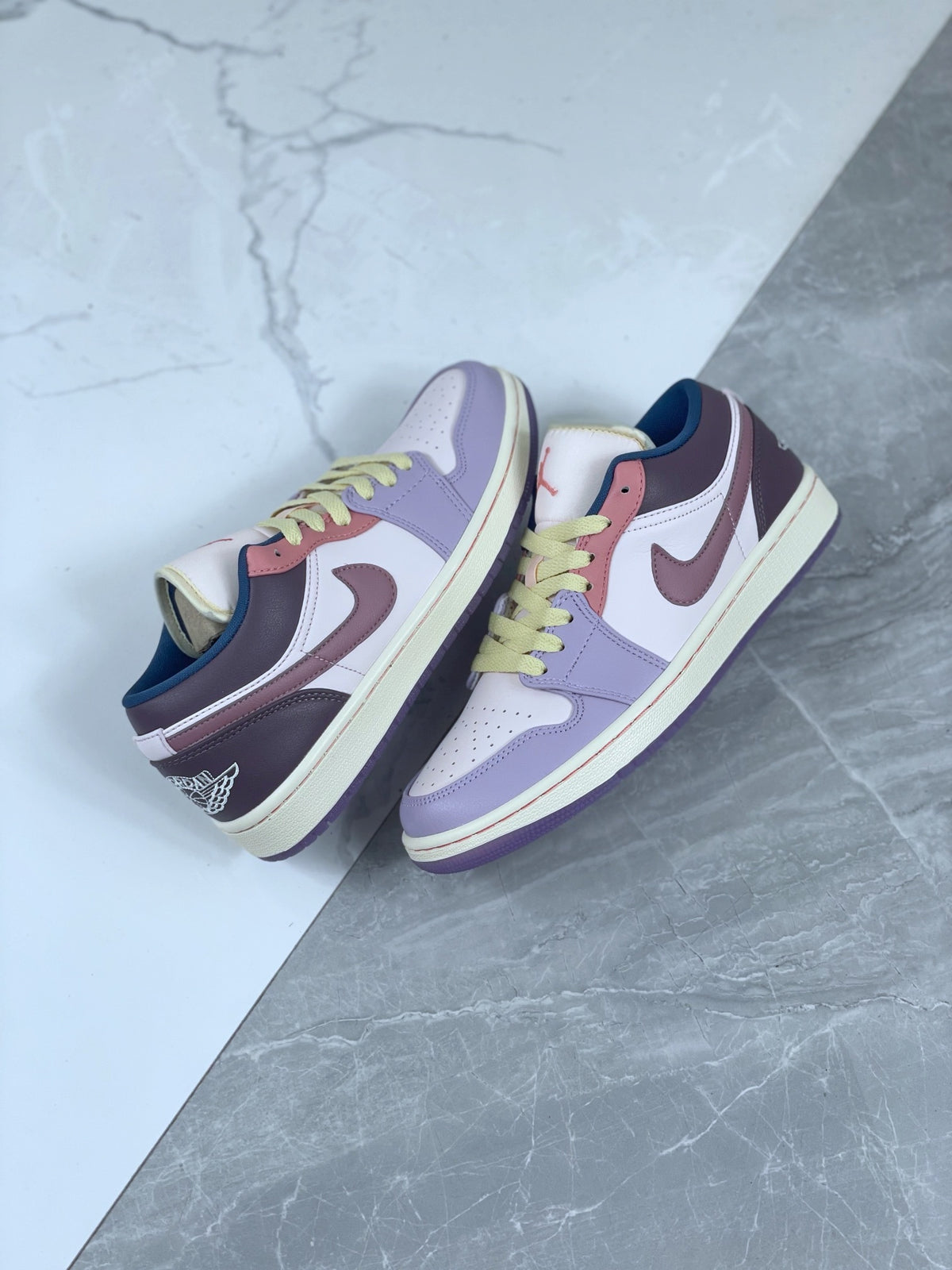 Low Top Shoes, Purple Pink Colorway, Lace Up Design, Casual Gift for Shoe Lovers