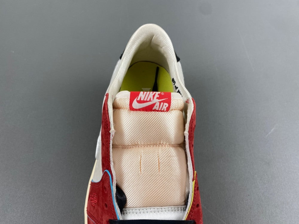 Low Top Sneakers, White Red Colorway, Lace Up Design, Casual Gift for Sneaker Fans