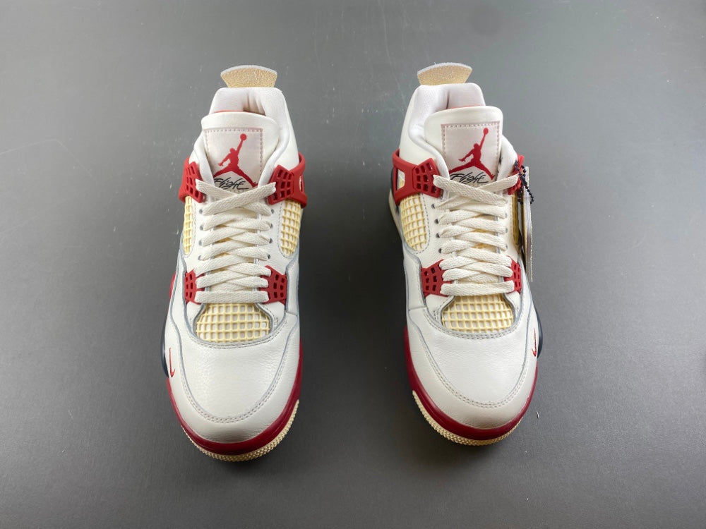 Low Top Sneakers, White Black Red Colorway, Lace Up Design, Casual Gift for Sneaker Fans