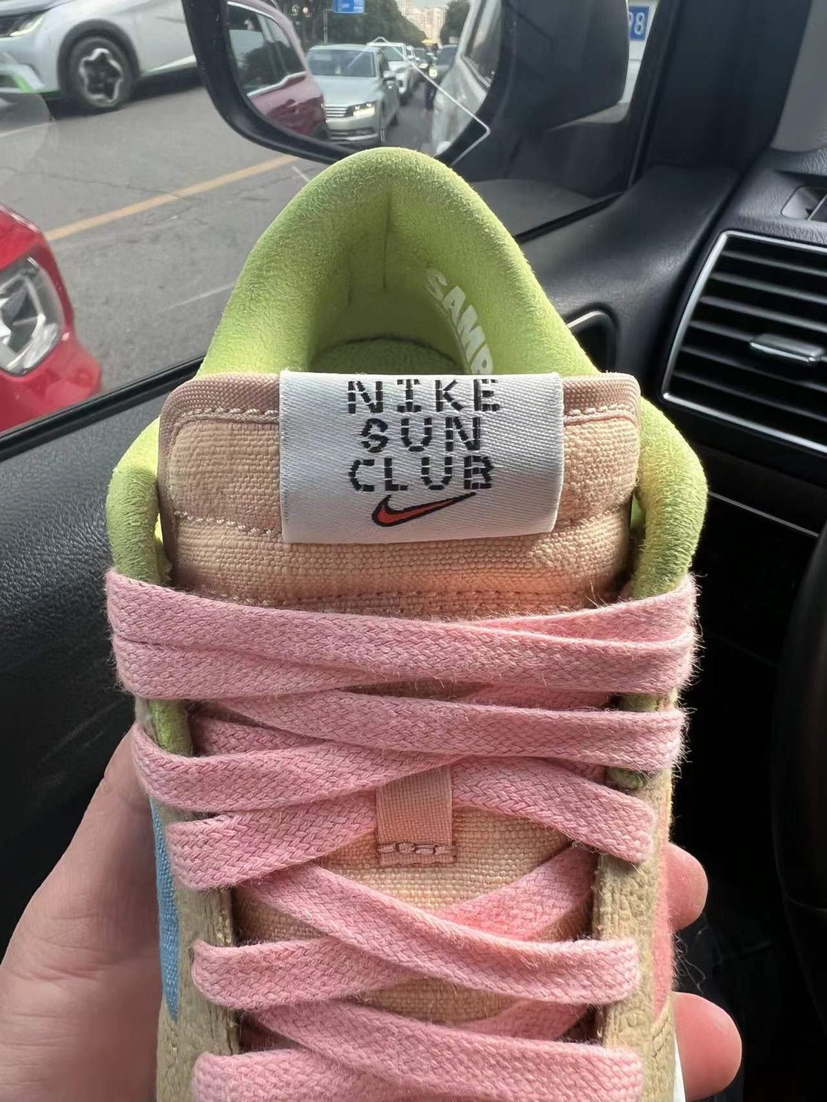 Low Top Sneakers, Brown Pink Green Colorway, Lace Up Design, Casual Gift for Sneaker Fans