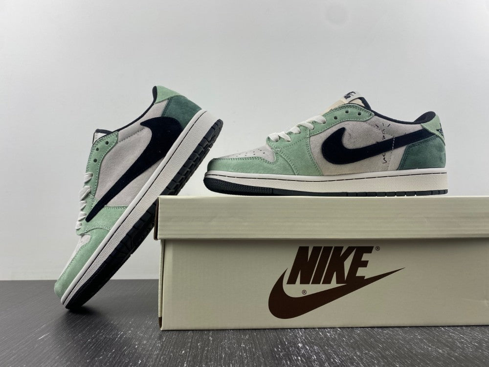 Low Top Sneakers, White Black Green Colorway, Reverse Hook Design, Lace Up Design, Casual Gift for Sneaker Fans