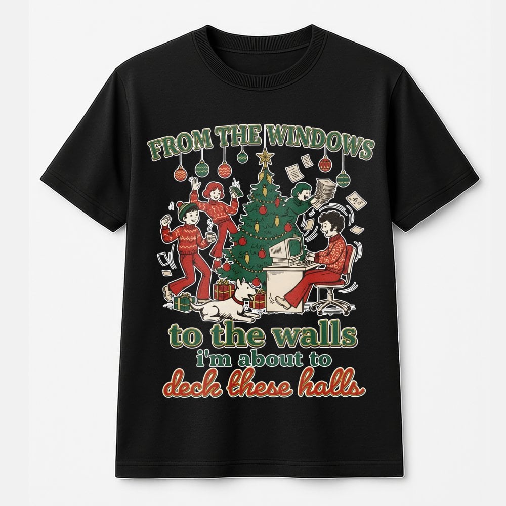 Humorous Holiday Lyric Graphic Tee, Retro Hip Hop Christmas T-Shirt, 90s Rap Xmas Party Shirt, Vintage Holiday Festive Graphi