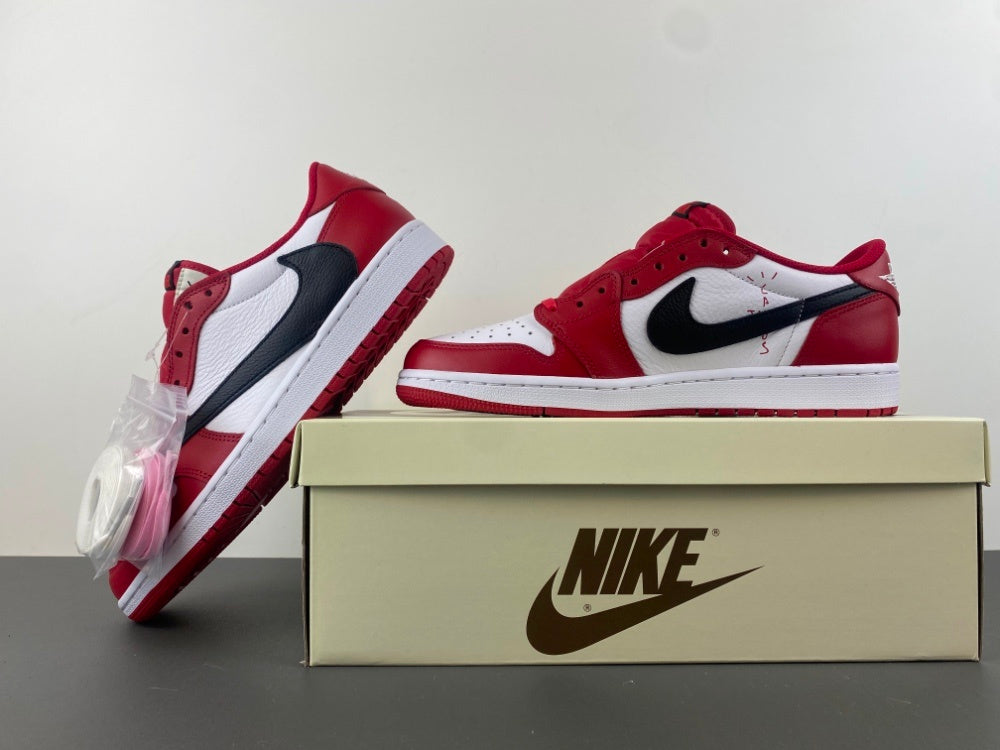 Low Top Sneakers, White Red Colorway, Reverse Hook Design, Lace Up Design, Casual Gift for Sneaker Fans