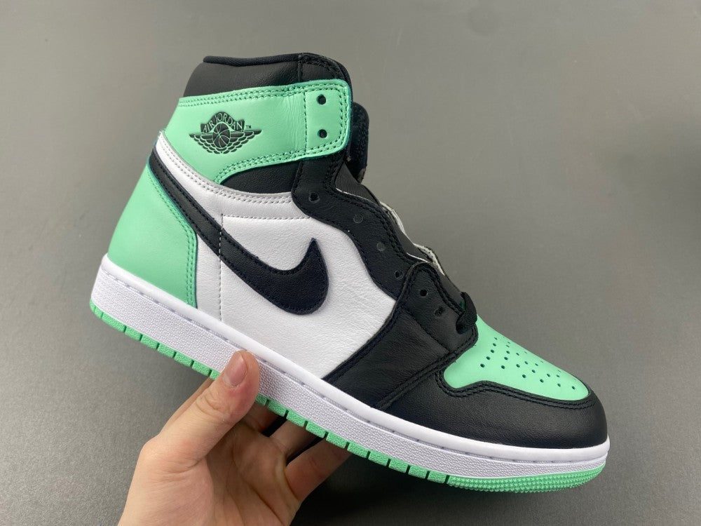 High Top Sneakers, Green Colorway, Glow in the Dark Detail, Lace Up Design, Casual Gift for Sneaker Fans