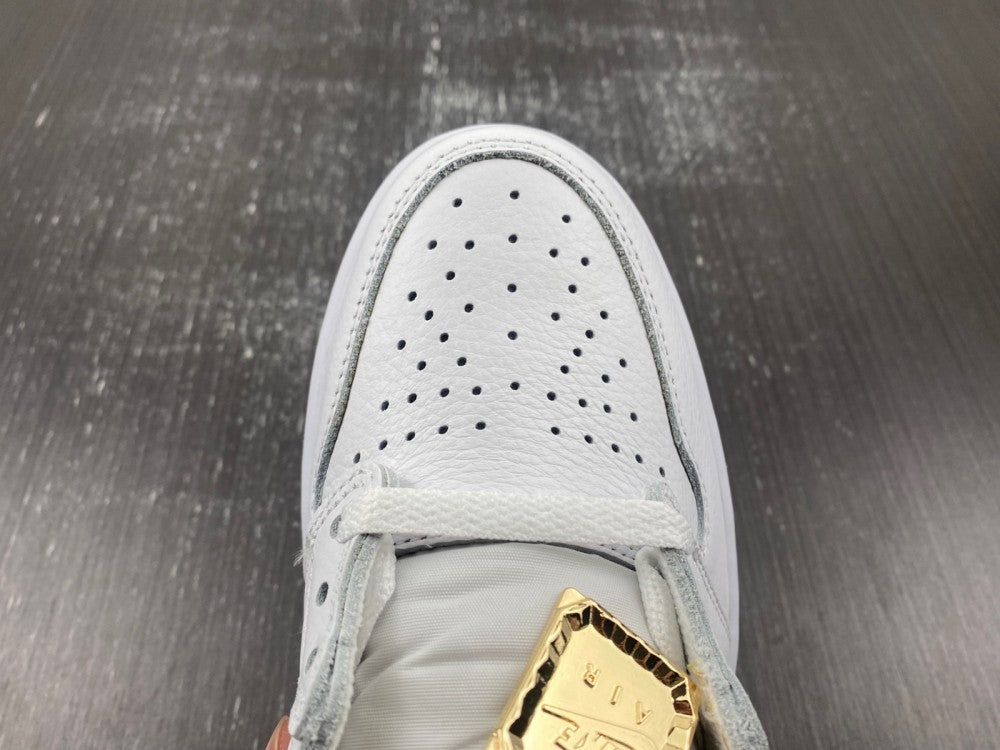 Retro High Top Sneakers, White Gold Colorway, Lace Up Design, Casual Gift for Sneaker Fans