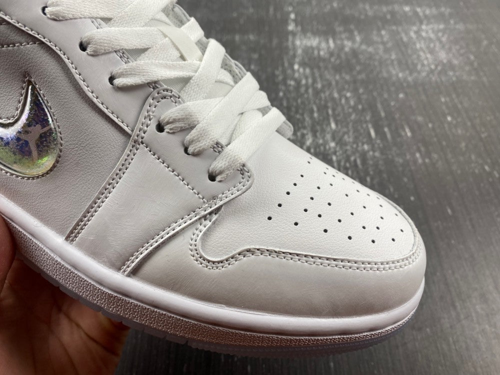 Low Top Sneakers, White Silver Colorway, Lace Up Design, Casual Gift for Sneaker Fans