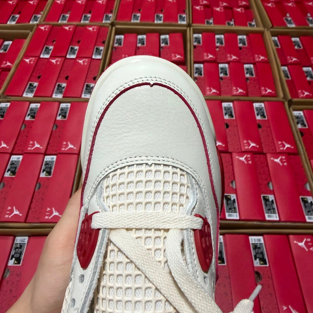 Low Top Sneakers, Off White Red Colorway, Valentine Design, Lace Up Design, Casual Gift for Sneaker Fans
