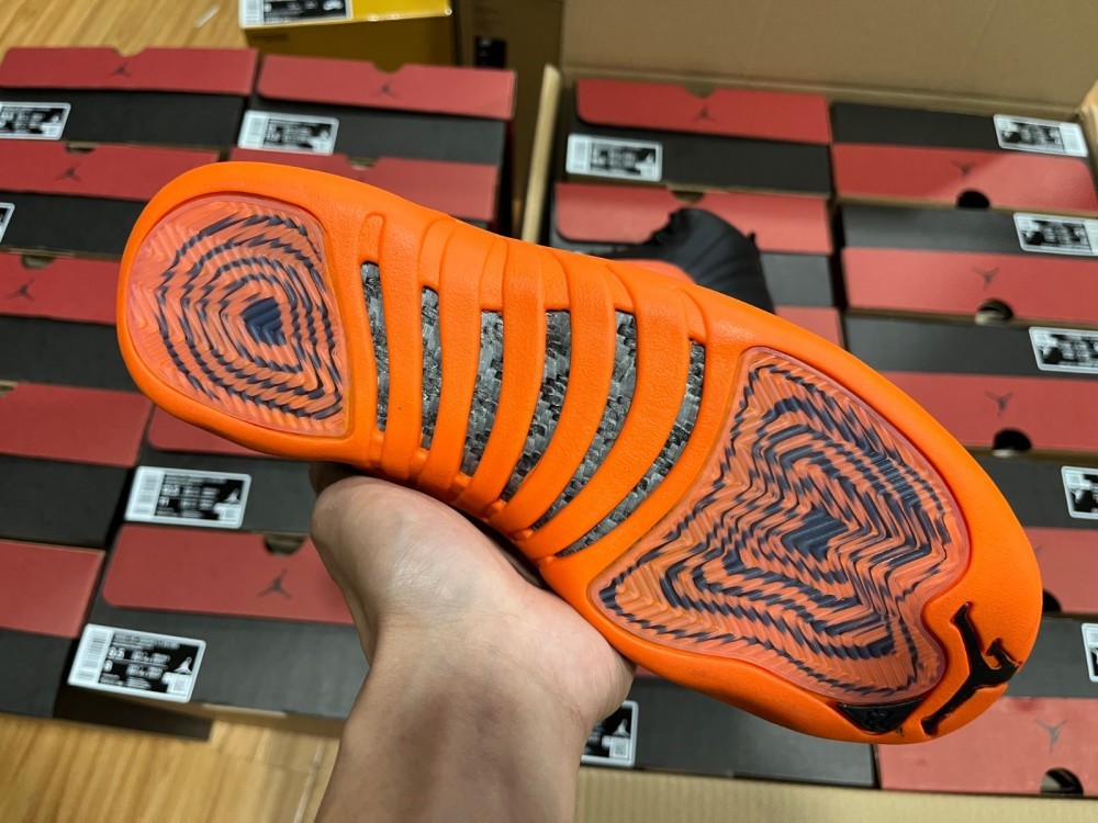 Sneakers, Black Orange Colorway, Casual Gift for Sneaker Fans