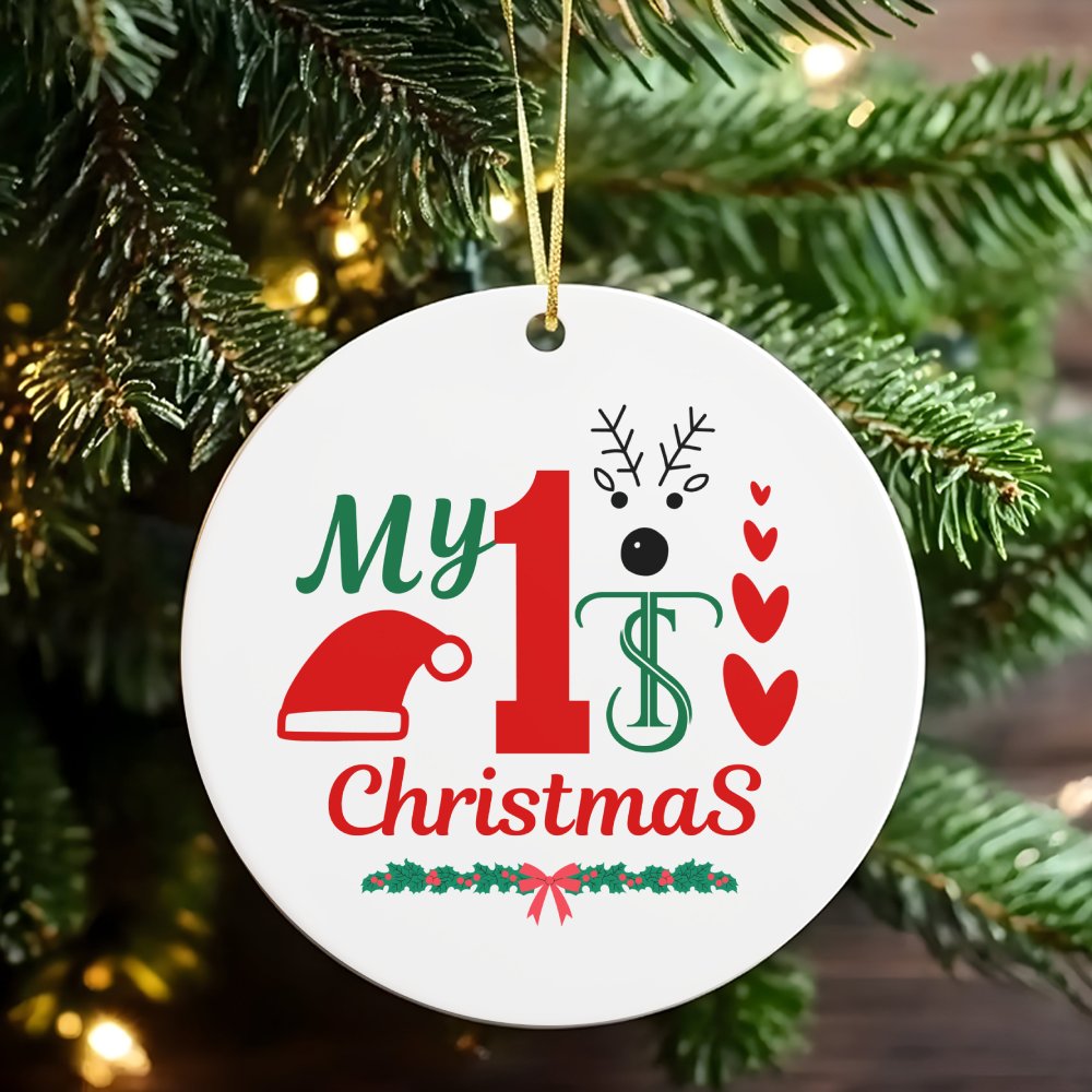 Personalized Veterinary Christmas Ornament, My 1st Christmas Ornament, Ceramic Vet Tech Holiday Keepsake, New Pet Owner Tree 
