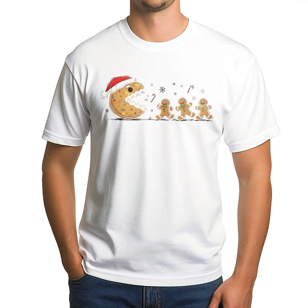 Humorous Gamer Cookie Holiday Shirt, Christmas Gingerbread Gaming T-Shirt, Retro Video Game Xmas Tee, Adorable Christmas Grap