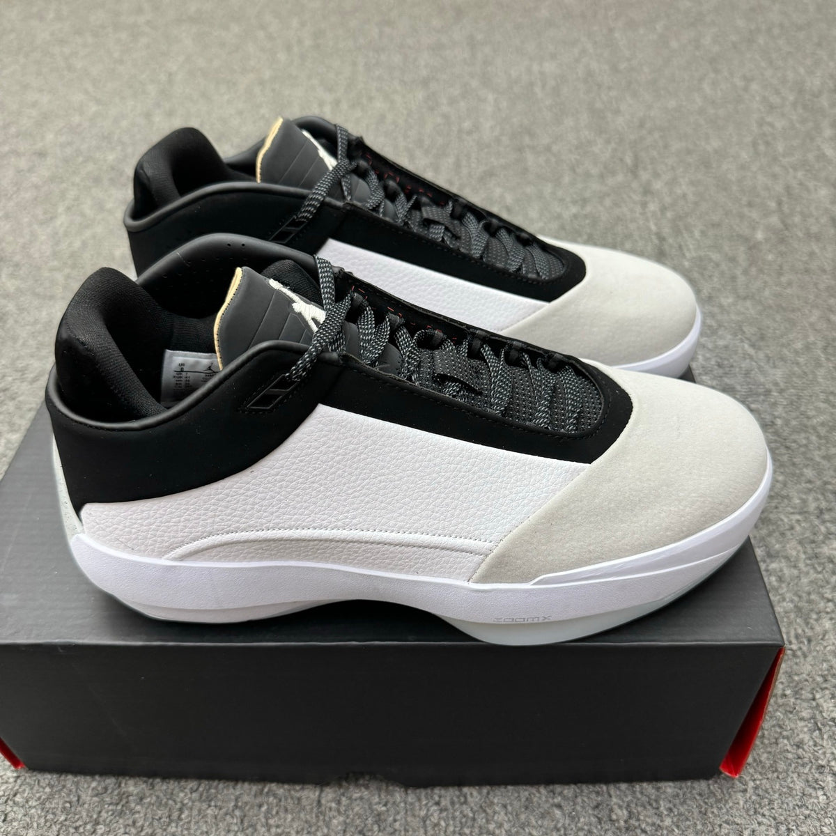 Low Top Basketball Shoes, White Black Gray Colorway, Lace Up Design, Casual Gift for Shoe Lovers