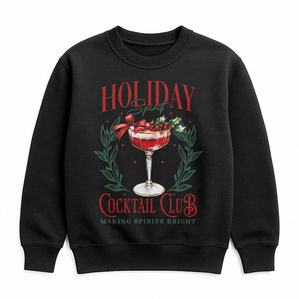 Christmas Cocktail Crewneck, Holiday Cocktail Club Sweatshirt, Festive Drink Graphic Sweater, Winter Party Pullover, Holiday 