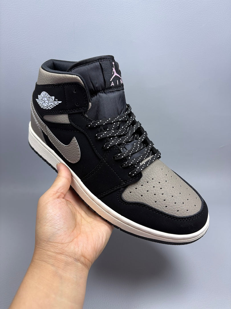 High Top Sneakers, Black Colorway, Lace Up Design, Casual Gift for Sneaker Fans