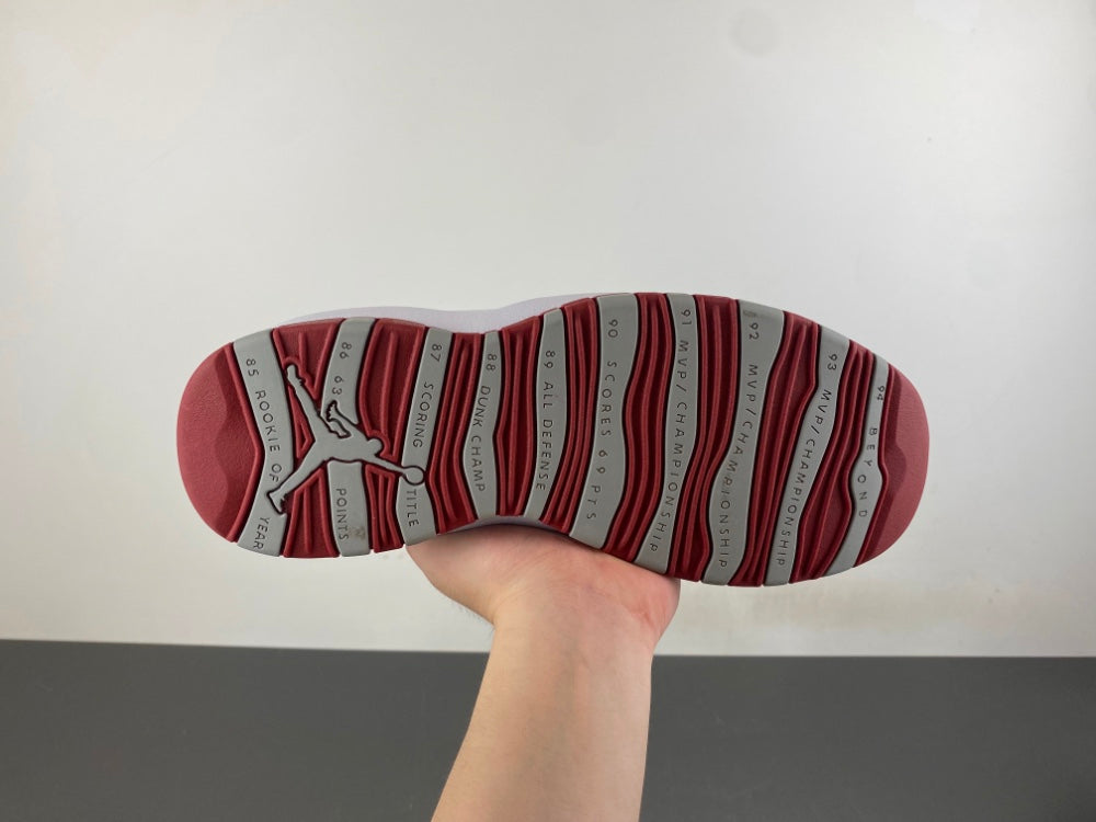 Retro High Top Sneakers, White Red Gray Colorway, Lace Up Design, Casual Gift for Sneaker Fans