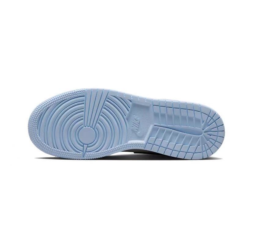 Mid Top Sneakers, Blue White Colorway, Lace Up Design, Casual Gift for Sneaker Fans