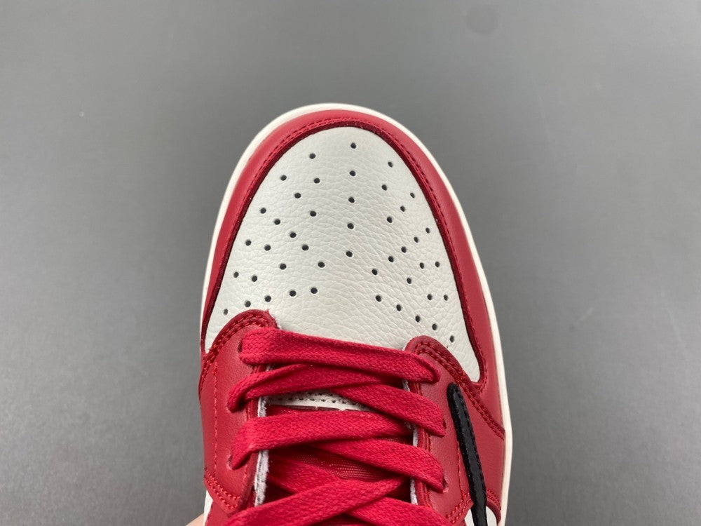 Low Top Sneakers, White Black Red Colorway, Reverse Hook Design, Lace Up Design, Casual Gift for Sneaker Fans