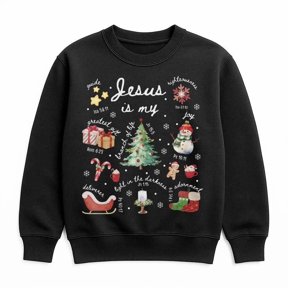 Religious Scripture Winter Crewneck, Jesus Is My Greatest Present Christmas Sweatshirt, Christian Bible Verse Holiday Pullove