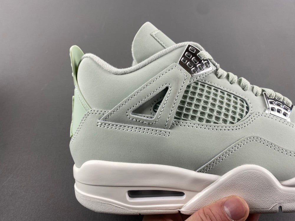 Mid Top Sneakers, Green Silver Colorway, Lace Up Design, Casual Gift for Sneaker Fans