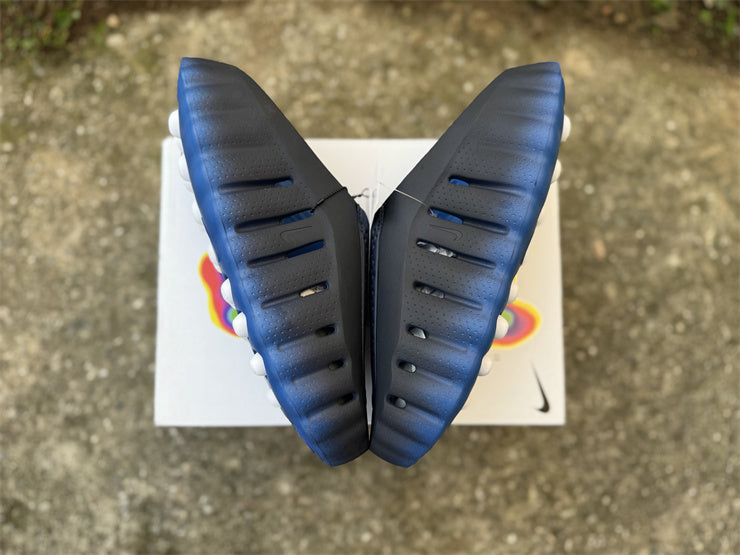 Slides, Blue Black Colorway, Slip On Design, Casual Gift for Shoe Lovers