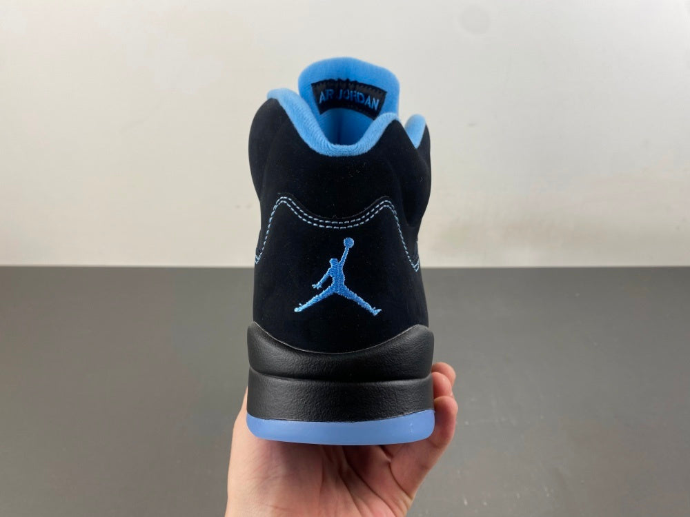 Mid Top Sneakers, Blue Black Colorway, Lace Up Design, Casual Gift for Sneaker Fans