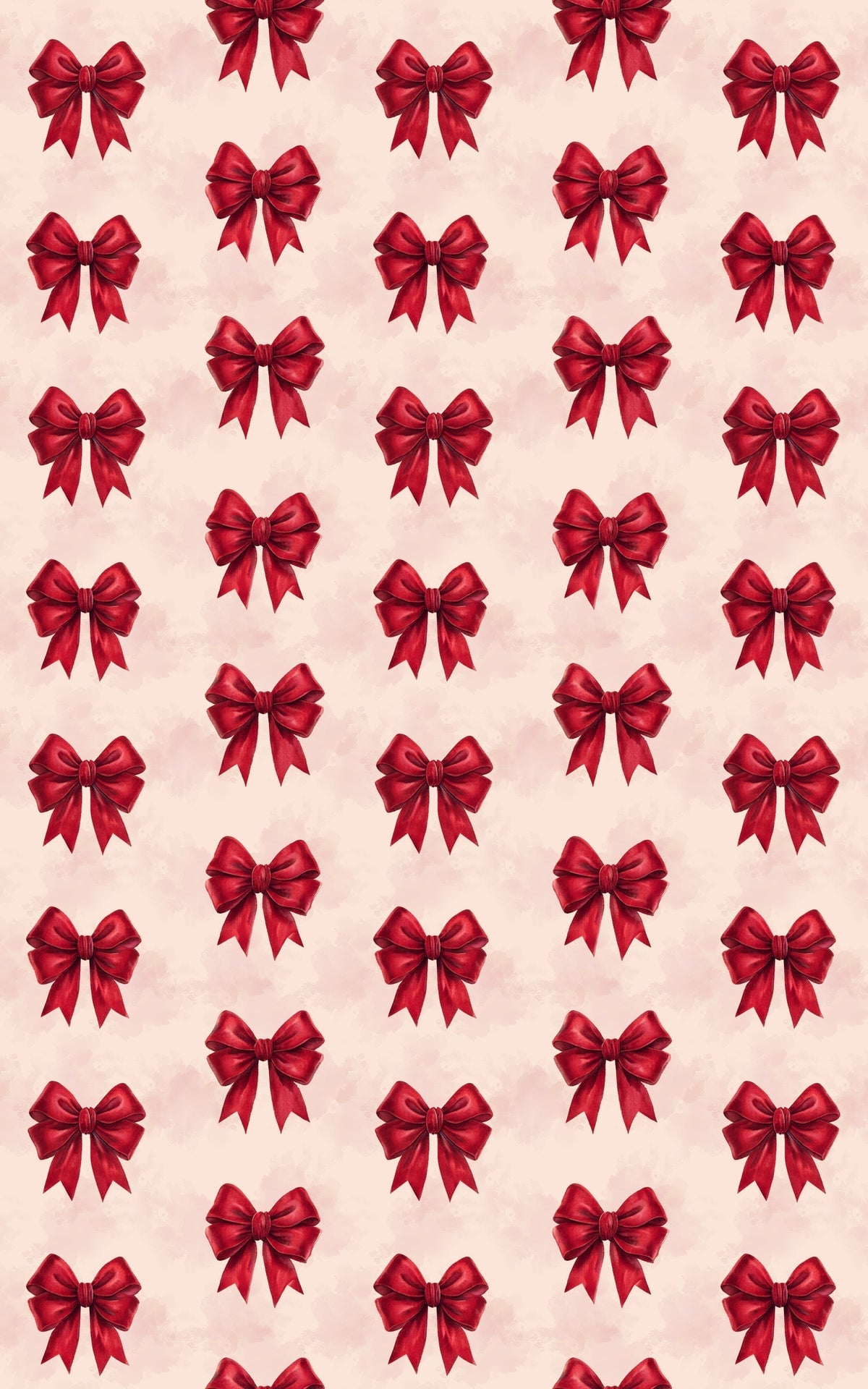 Ribbon Christmas Gift Wrap, Scarlet Promise Red Bow Wrapping Paper, Elegant Red Bows Present Wrap, Birthday and Holiday Gift 