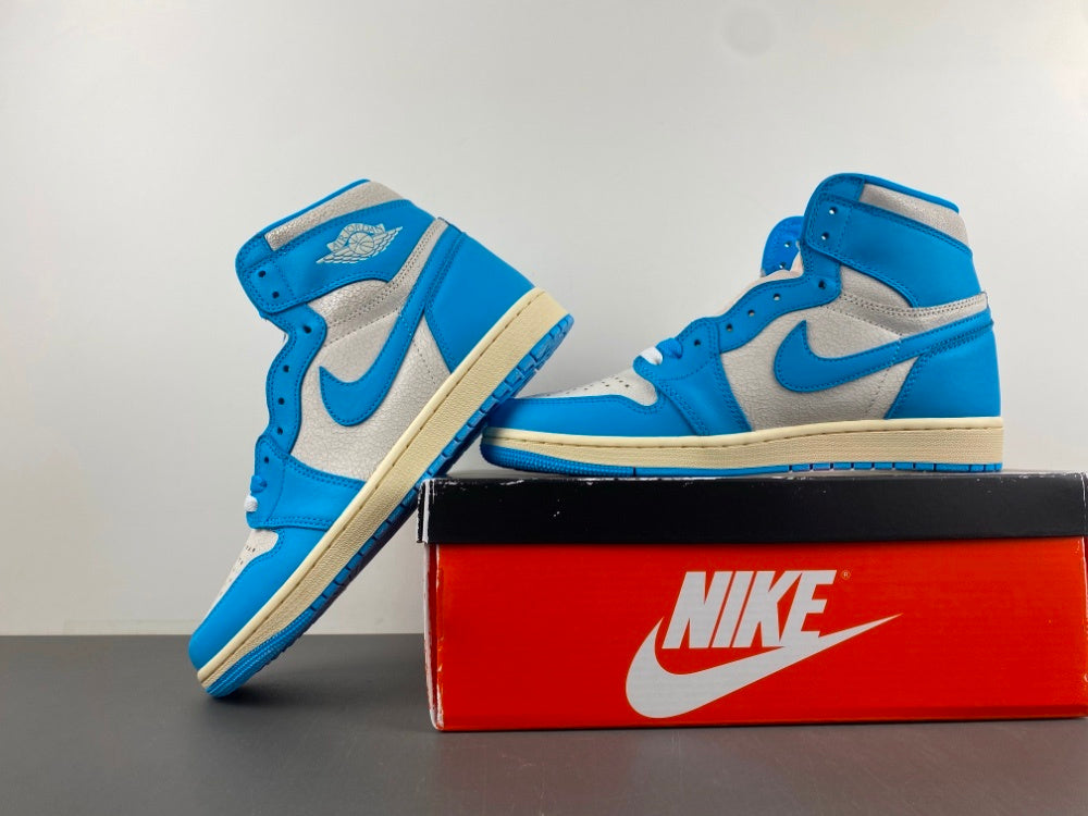 High Top Sneakers, Blue White Colorway, Lace Up Design, Casual Gift for Sneaker Fans