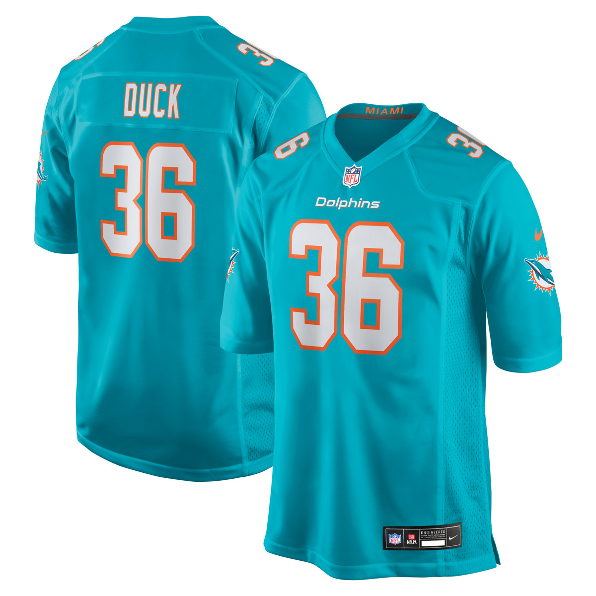 Miami Dolphins Storm Duck Aqua Game Jersey