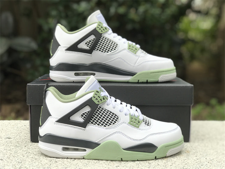 Sneakers, White Green Colorway, Lace Up Design, Casual Gift for Sneaker Fans