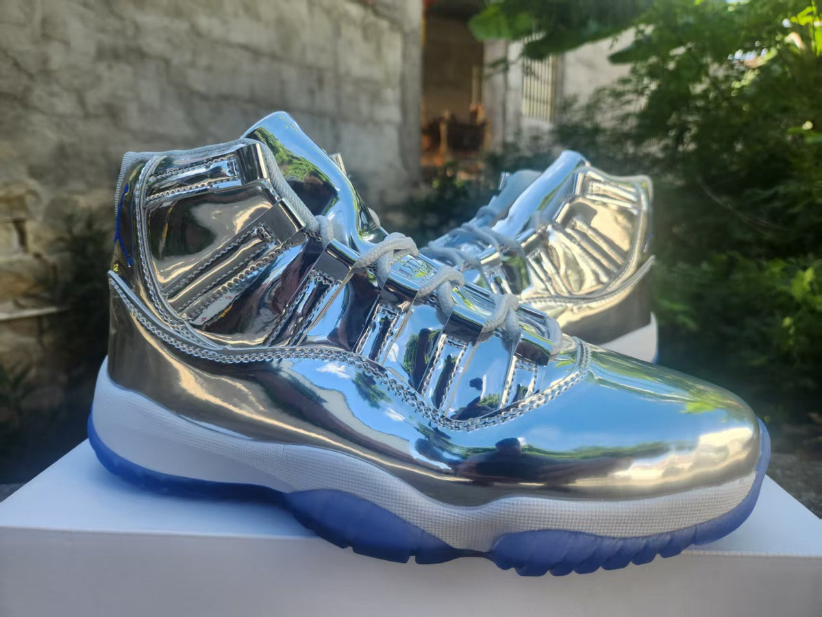 High Top Sneakers, Silver Colorway, Lace Up Design, Casual Gift for Sneaker Fans
