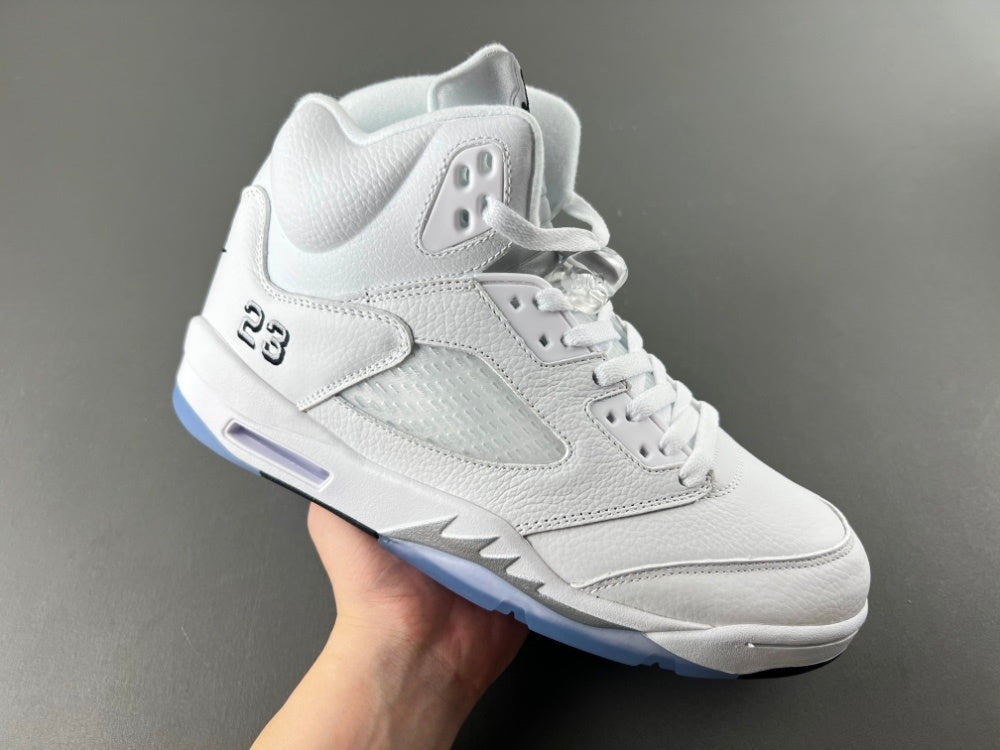 Low Top Sneakers, White Silver Colorway, Leather Footwear, Lace Up Design, Casual Gift for Sneaker Fans