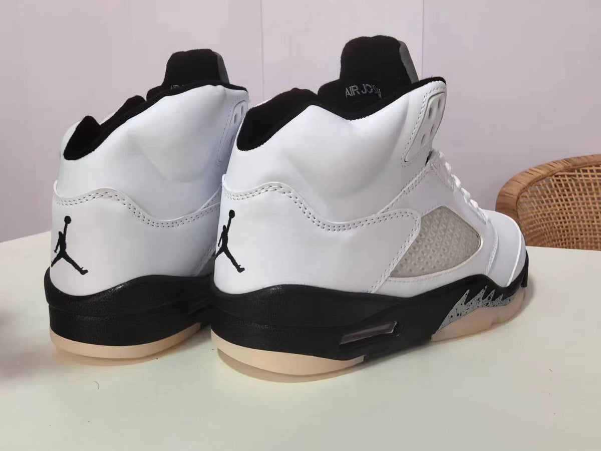 High Top Sneakers, White Black Colorway, Lace Up Design, Casual Gift for Sneaker Fans