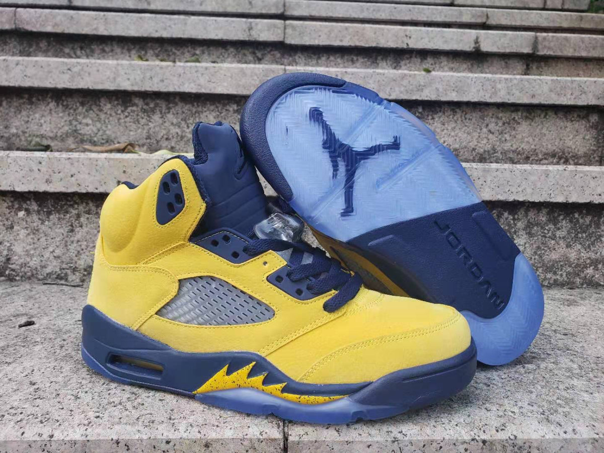 Sneakers, Blue Yellow Colorway, Lace Up Design, Casual Gift for Sneaker Fans