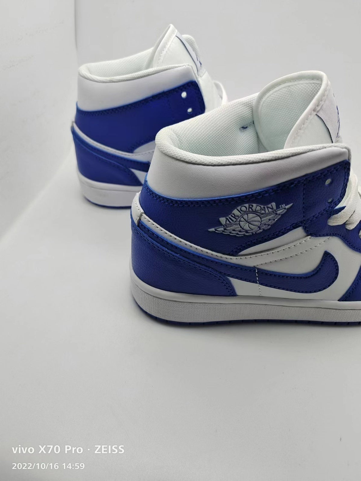 Sneakers, Blue White Colorway, Lace Up Design, Casual Gift for Sneaker Fans