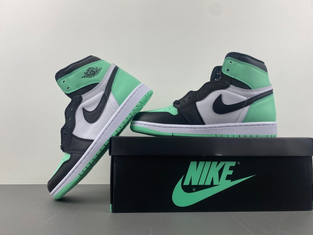 High Top Sneakers, Green Colorway, Glow in the Dark Detail, Lace Up Design, Casual Gift for Sneaker Fans