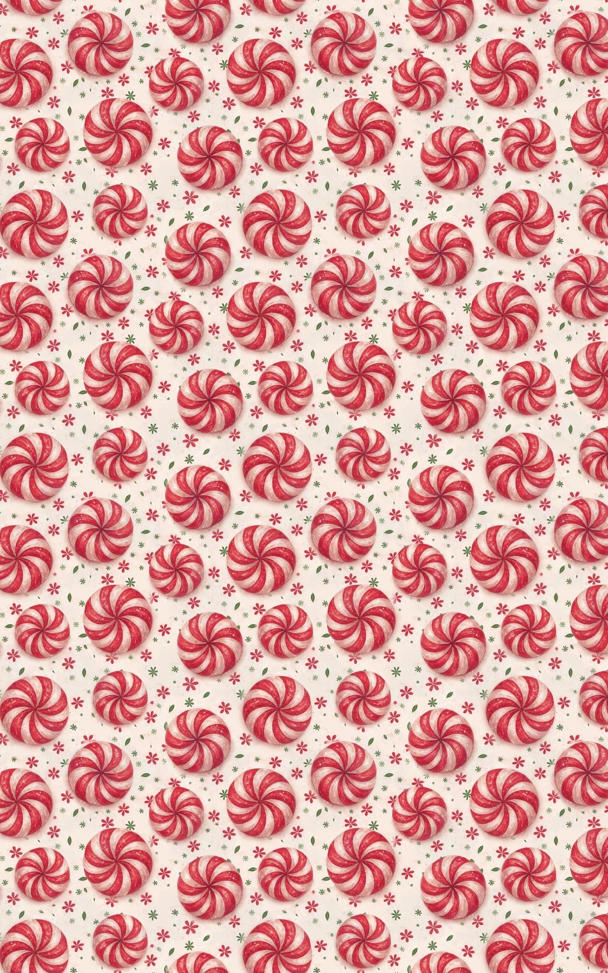 Red and White Candy Gift Wrap, Peppermint Swirl Christmas Wrapping Paper, Sweet Swirl Holiday Present Wrap, Festive Xmas Gift