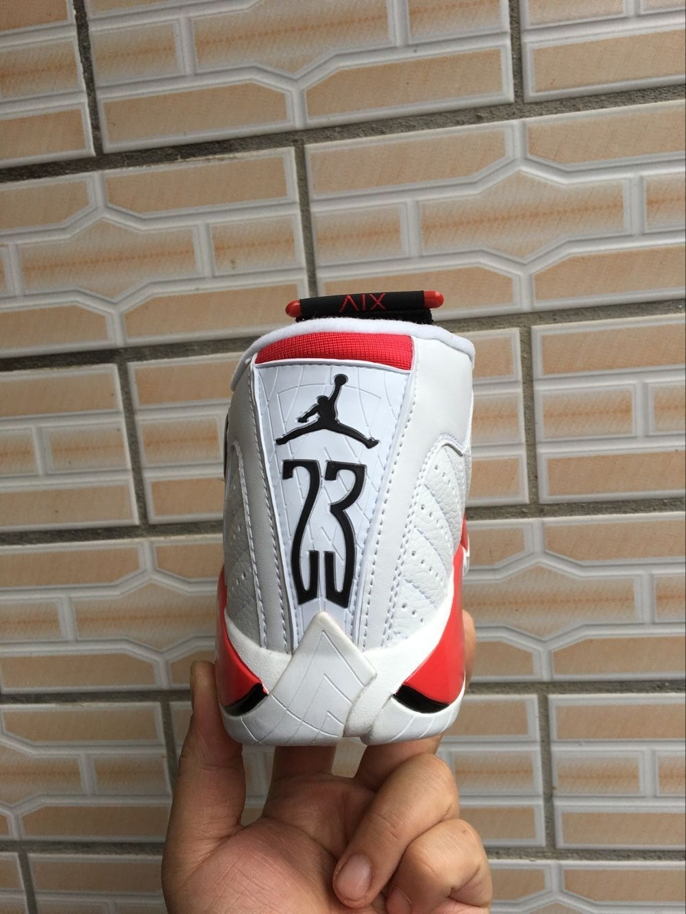 Sneakers, White Red Colorway, Lace Up Design, Casual Gift for Sneaker Fans