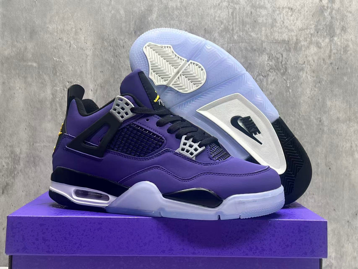 Mid Top Sneakers, Purple Black Colorway, Lace Up Design, Casual Gift for Sneaker Fans
