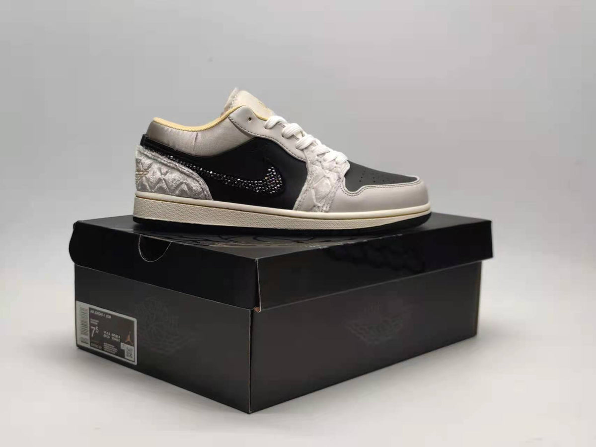 Low Top Sneakers, Black Gray Colorway, Lace Up Design, Casual Gift for Sneaker Fans